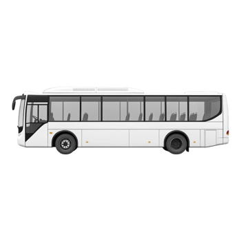 White Passenger Bus Isolated Against transparent Background png