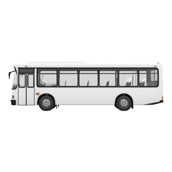 White Passenger Bus Isolated Against transparent Background png