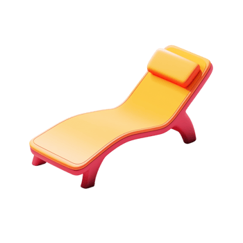 Chaise longue against a white background png