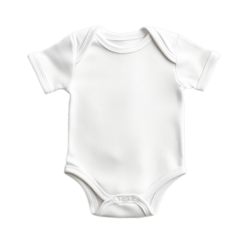 PNG Cute Baby Onesie Against Transparent Background for Baby Clothing Promotions, Family-Themed Branding, or Retail Advertising