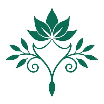 Sleek Symmetrical Floral Ornament Design with Intricate Decorative Patterns Elegant Artistic vector