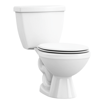 White Ceramic Toilet Bowl isolated against transparent background png