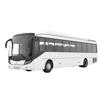 White Passenger Bus Isolated Against transparent Background png
