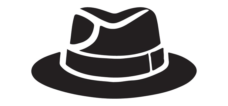 Classic Fedora Hat Design Silhouette Illustration vector