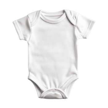 PNG Cute Baby Onesie Against Transparent Background for Baby Clothing Promotions, Family-Themed Branding, or Retail Advertising