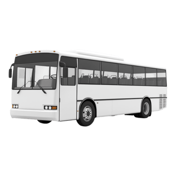 White Passenger Bus Isolated Against transparent Background png