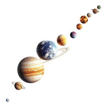 The Solar System Isolated Against transparent Background png