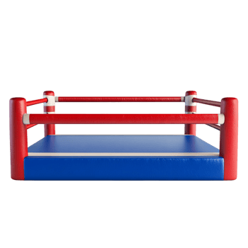 Boxing Ring - 3D Rendering Against White Background png