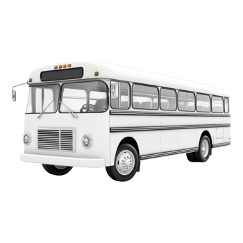 White Passenger Bus Isolated Against transparent Background png
