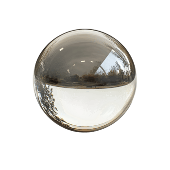 PNG Crystal Ball 3D Rendering Against White Background