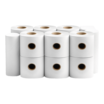 Premium toilet paper rolls neatly stacked showcasing texture png