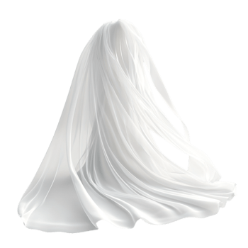Bridal Veil - 3D Rendering Against White Background png