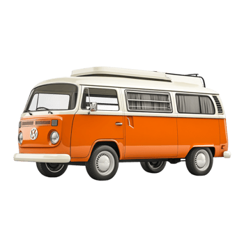 Camper Van 3D Illustration Against White Background png