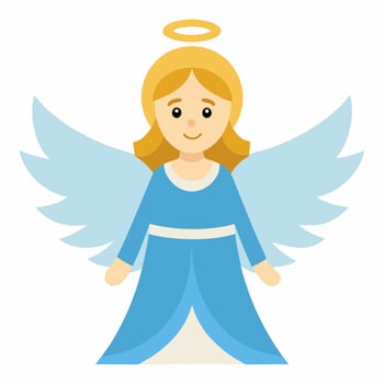 Cute angel . Cupid is a symbol of love. Picture for Valentine's Day and wedding. Suitable for logos, valentines, greeting card, invitation. Illustrations on a white background. vector