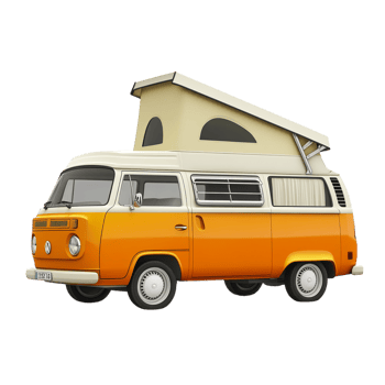Camper Van 3D Illustration Against White Background png