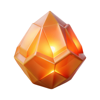 Luminous Gemstone 3D Render A radiant gemstone navigating the digital landscape, its surface glowing with vibrant colors in a stunning render. png