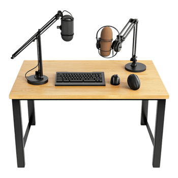 Podcast table isolated against a transparent background png