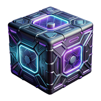 Futuristic Cube with Tech Energy and Innovative Design Elements png