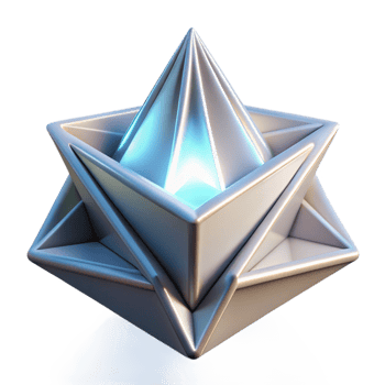 Abstract 3D Geometric Star Shape A dynamic depiction of a star shape crafted in abstract three-dimensional art, capturing the essence of the universe. png