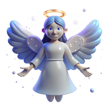magnificent vintage Digital Angel with Halo and Wings A majestic Digital render of an angel with a halo and wings capturing its ethereal beauty and divine presence genuine png