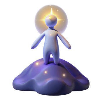 Enlightenment 3D Render of Figure A serene depiction of a figure achieving enlightenment, captured in a stunning three-dimensional render. png