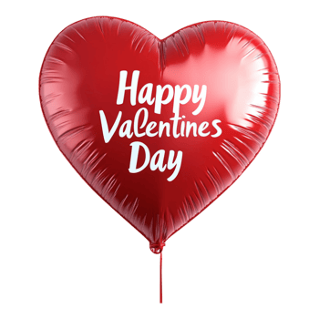 PNG Happy Valentine's Day Against transparent Background for Realistic Greeting Cards, Festive Branding, or Love-Themed Designs