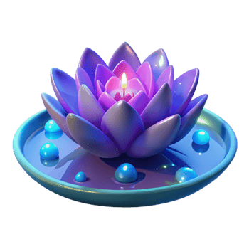 Lotus Candle Water Serenity with Peaceful Ambiance and Tranquil Waters png