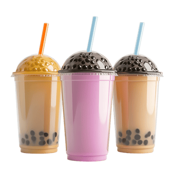 Bubble Tea 3D Rendering Against White Background png