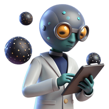 Scientist Studying Microscopic Spheres in a High-Tech Laboratory png