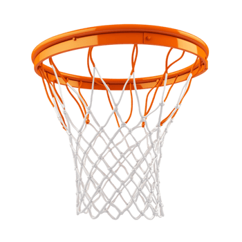 Basketball Hoop 3D Rendering Against White Background png