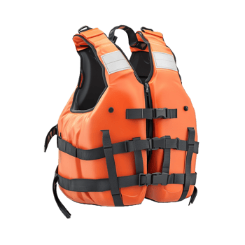 Life jacket on a transparent background png