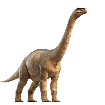 PNG Dinosaur Side View Full Body 3D Rendering Against White Background