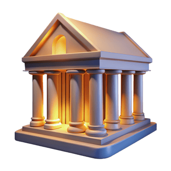 Ancient Temple Three Dimensional Model in a Majestic Scene of Historical Design png