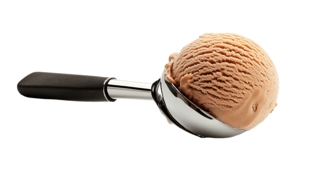 A scoop of ice cream on a transparent background png