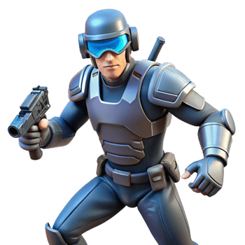 Future Soldier with Combat Gear in a Visionary Three Dimensional Scene of Innovation png