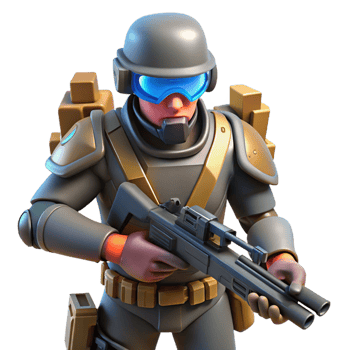Future Soldier Combat Action Game A thrilling 3D render of a future soldier in combat, blending advanced technology with intense action. png
