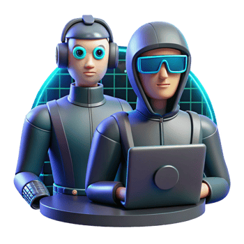 Cybersecurity Team Digital Protection in a Futuristic Three Dimensional Scene of Innovation png