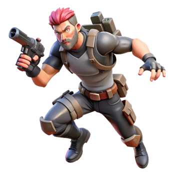 Action Game Three Dimensional Render of a Soldier in a Dynamic Scene of Adventure png
