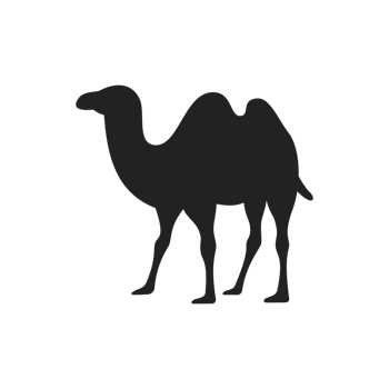 Silhouette of A Two Humped Camel png