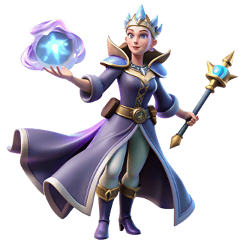 Fantasy Sorceress with a Magic Orb in a Mystical Scene png