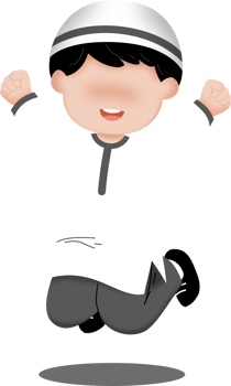 Happy boy jumping illustration png