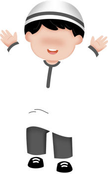 Cheerful boy with white clothes png