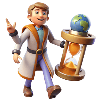 Time Globe Learning Adventure with Enchanting Elements and Mystical Design png