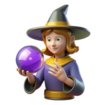 beautiful artistic Young Witch with Crystal Ball A charming depiction of a young witch holding a crystal ball capturing her magical abilities and whimsical appearance high quality png