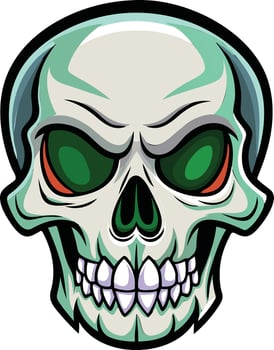 Menacing Skull Available on EPS File vector