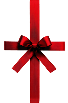 A Red Satin Ribbon Bow png