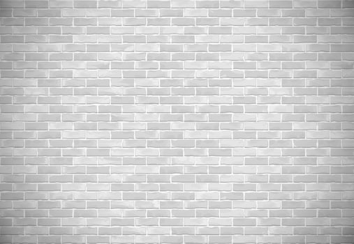 Horizontal white brick wall with shadow vector