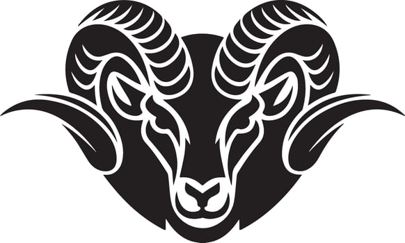 Tribal Ram Head Illustration vector