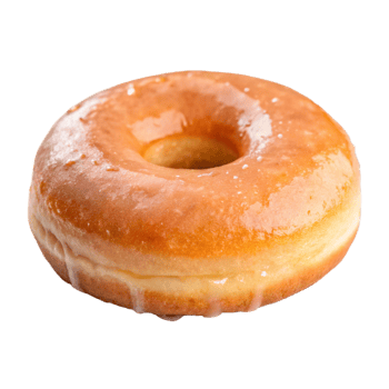 Delicious glazed donut food photography close-up view sweet treat concept png