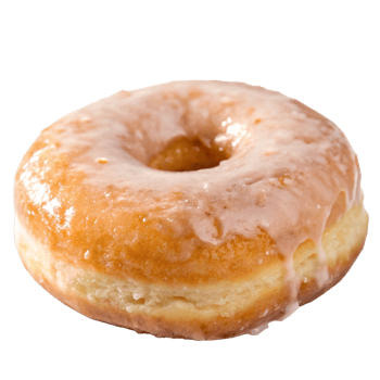 Delicious glazed donut food photography bright environment closeup view indulgent treat png